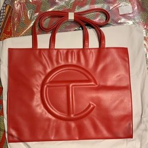 BRAND NEW red large telfar bag